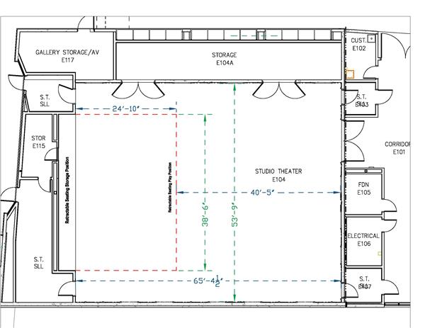 Studio Ground Plan with Dimensions